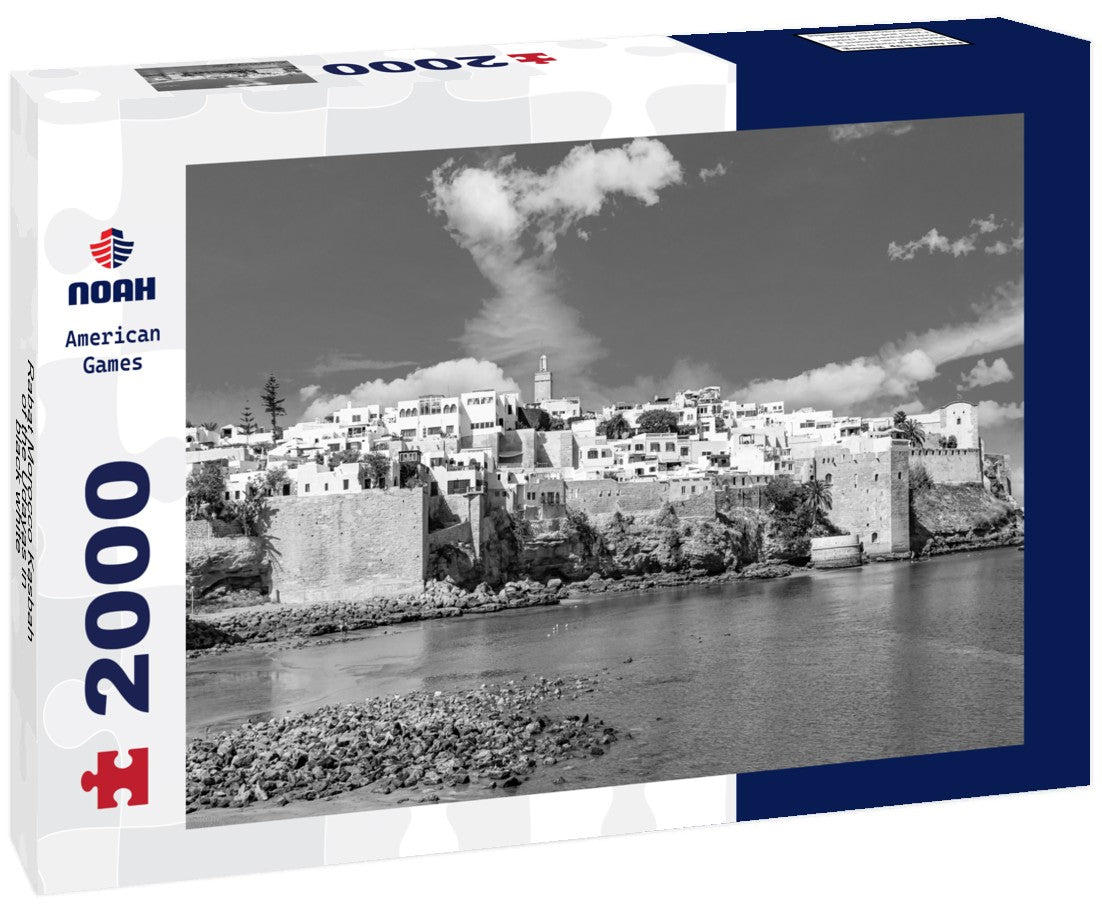 Noah Jigsaw Puzzle Rabat Morocco Kasbah of the Udayas in black white 2000 pieces