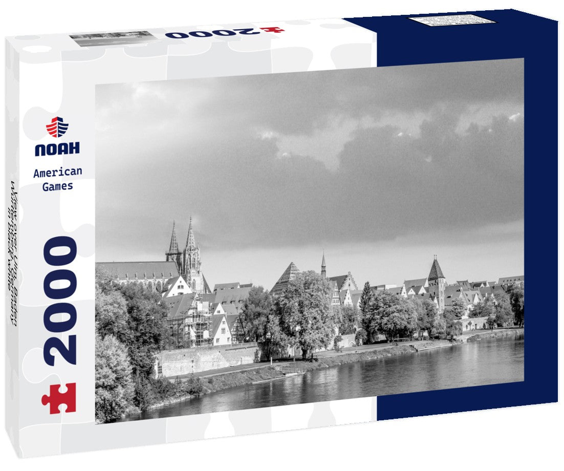 Noah Jigsaw Puzzle View over Ulm, Baden-Württemberg, Germany in black white 2000 pieces