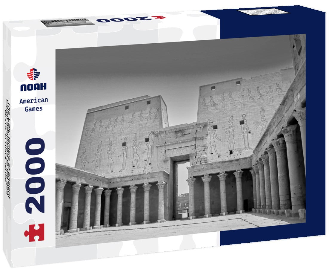 Noah Jigsaw Puzzle The Edfu temple of ancient Egypt dedicated to the god Horus in black white 2000 pieces