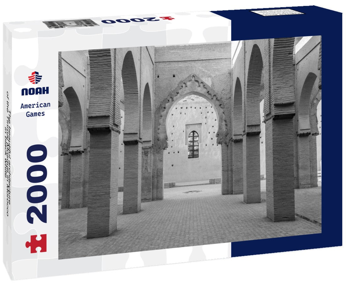 Noah Jigsaw Puzzle The beautiful architecture of the Tinmal Mosque in Morocco in black white 2000 pieces