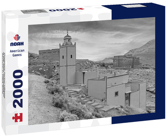 Noah Jigsaw Puzzle Gorgeous berber villages in the Atlas mountains of Morocco in black white 2000 pieces