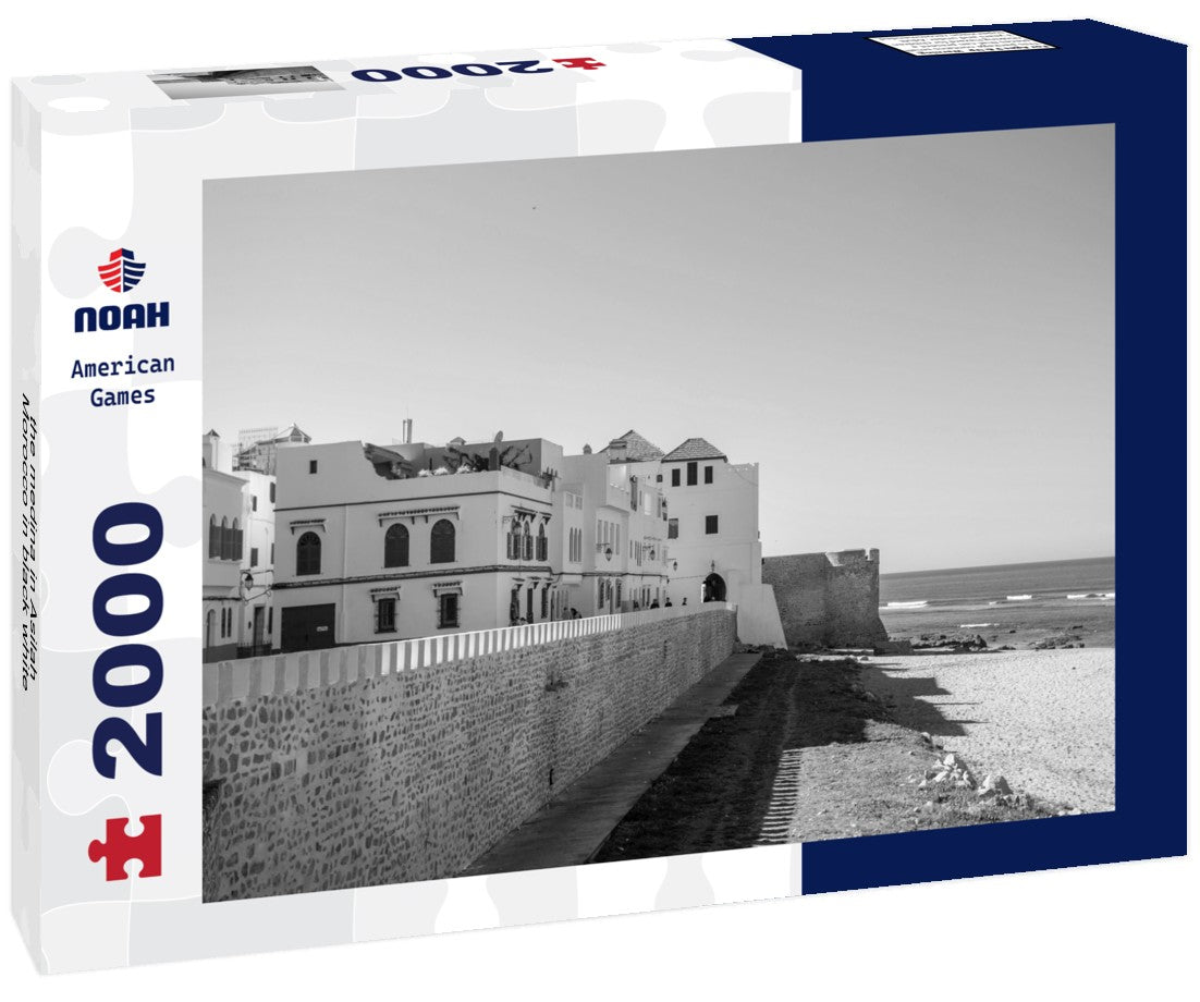 Noah Jigsaw Puzzle the medina in Asilah, Morocco in black white 2000 pieces