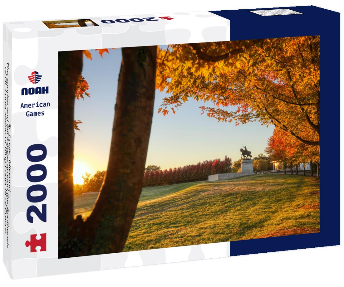 Noah Jigsaw Puzzle St. Louis, Missouri - The sunrise and fall foliage around the Apotheosis of St. Louis statue of King Louis IX of France on Art Hill in Forest Park, St. Louis, Missouri 2000 pieces