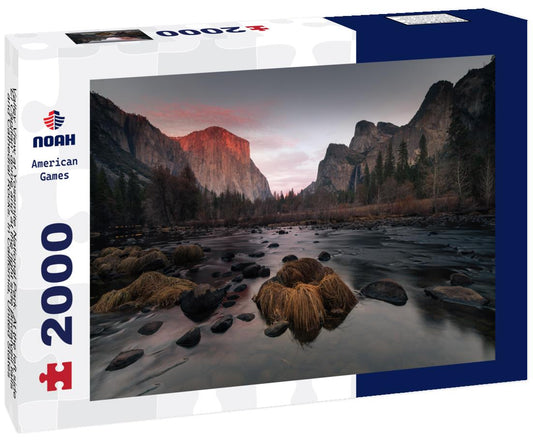 Noah Jigsaw Puzzle Valley View at Yosemite National Park. At the left side 'El Capitan' dome and at the right side Bridalveil falls and Cathedral Rocks. In California, United States 2000 pieces