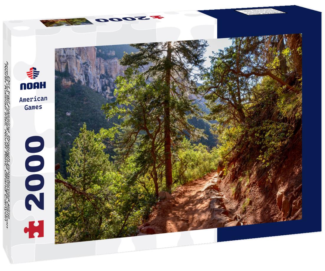 Noah Jigsaw Puzzle Dirt trail passing through ponderosa pine forest on the slopes of Roaring Springs Canyon North Kaibab trail, North Rim, Grand Canyon National Park, Arizona 2000 pieces