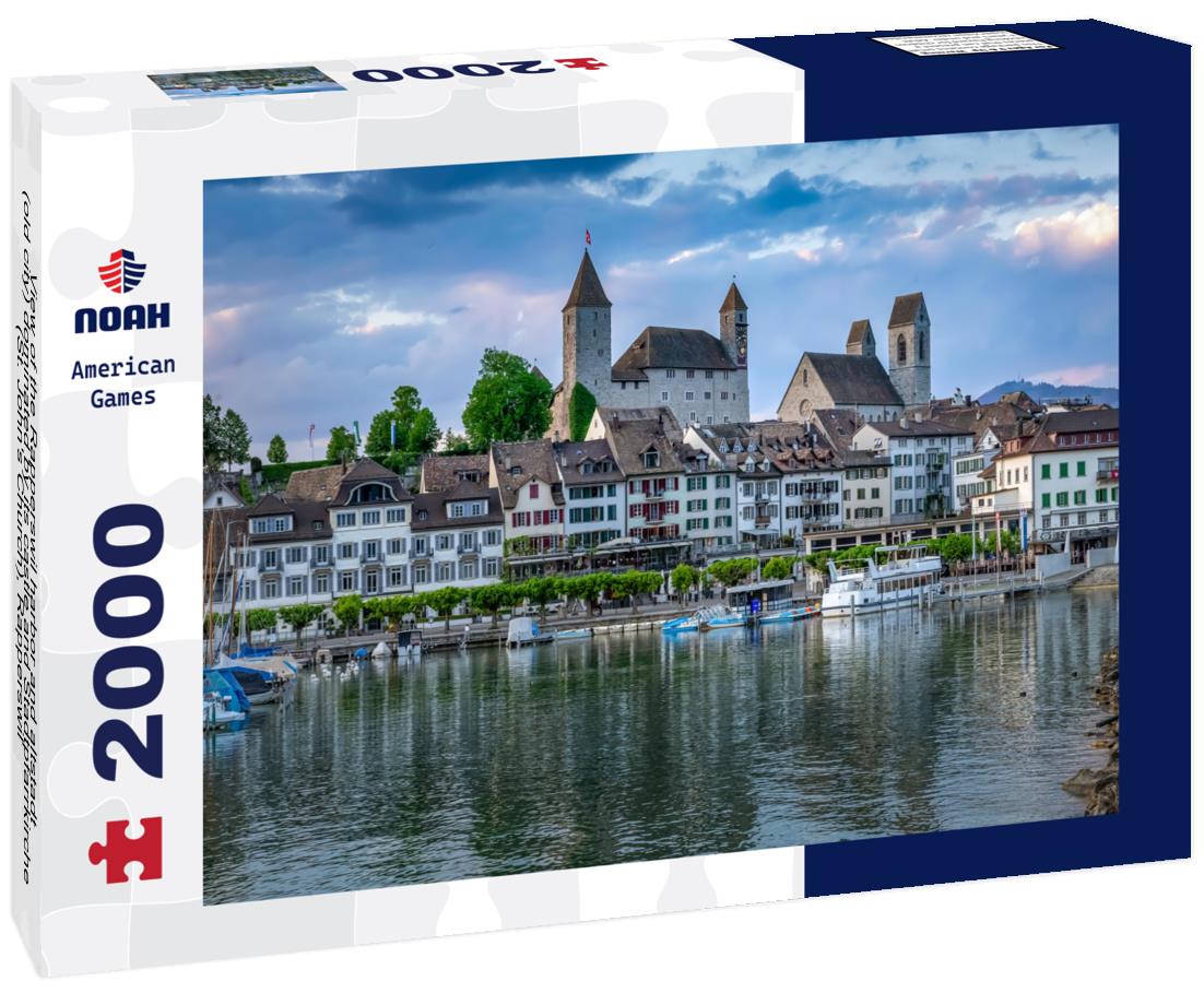 Noah Jigsaw Puzzle View of the Rapperswil harbor and altstadt (old city) dominated by its castle and Stadtpfarrkirche (St. John's Church), Rapperswil-Jona, St. Gallen, Switzerland 2000 pieces
