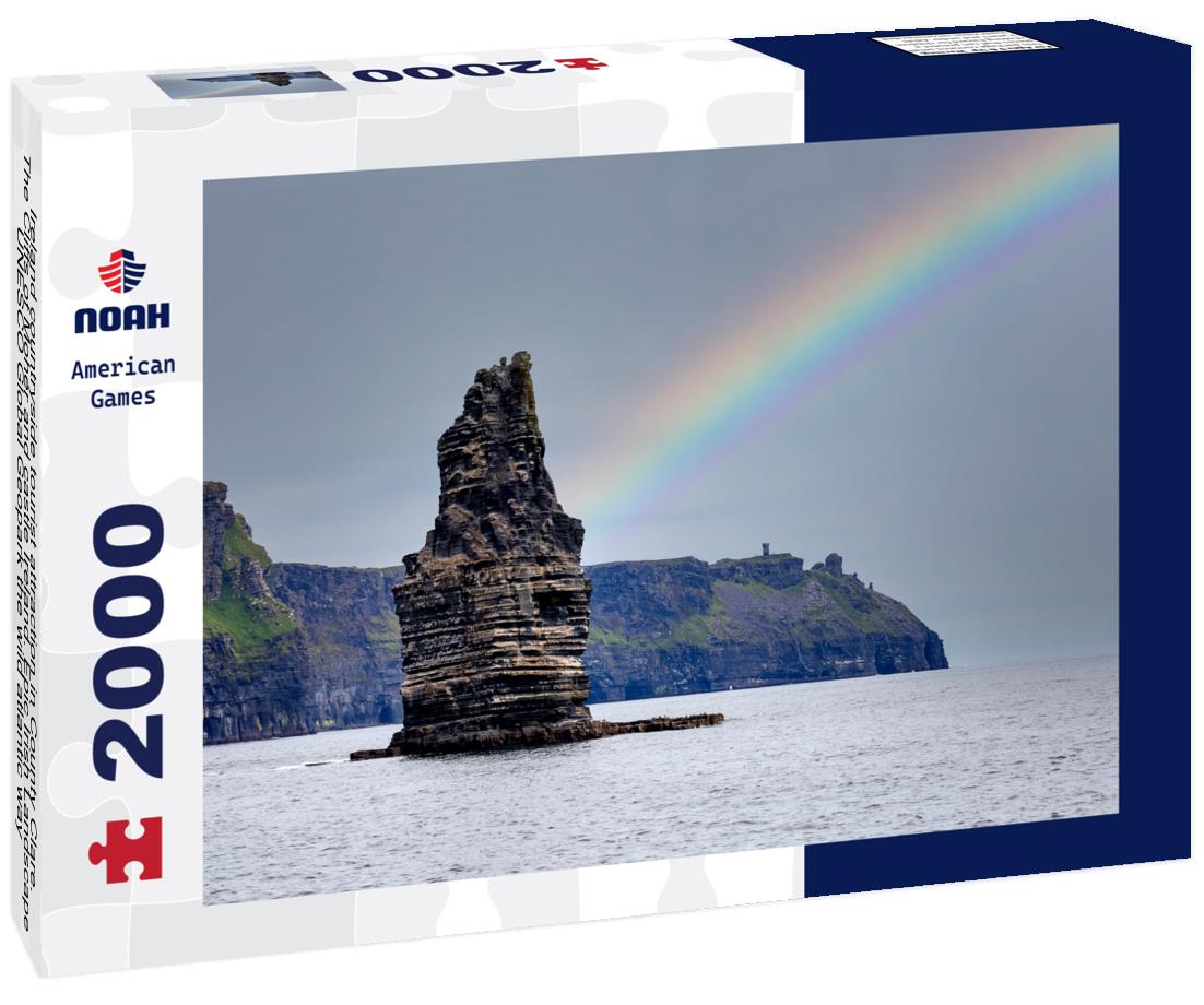 Noah Jigsaw Puzzle Ireland countryside tourist attraction in County Clare. The Cliffs of Moher and castle Ireland. Epic Irish Landscape UNESCO Global Geopark the wild atlantic way 2000 pieces
