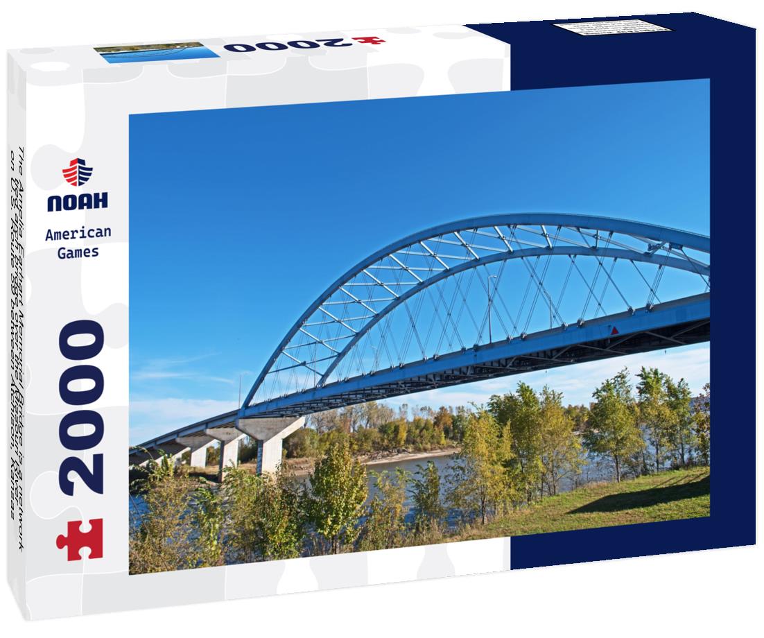 Noah Jigsaw Puzzle The Amelia Earhart Memorial Bridge is a network tied arch bridge over the Missouri River on U.S. Route 59 between Atchison, Kansas and Buchanan County, Missouri 2000 pieces