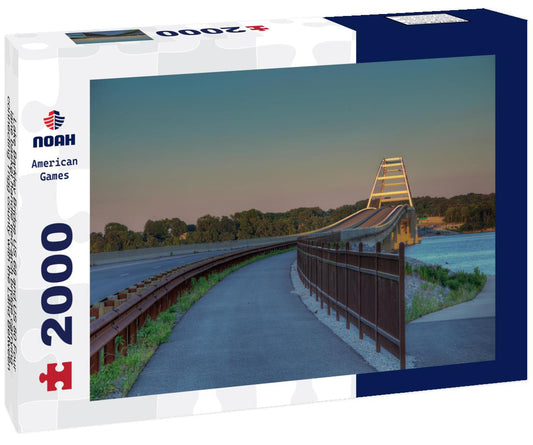Noah Jigsaw Puzzle Lake Barkley Bridge US 68 and US 80 Four-lane basket handle tied-arch bridge carrying connecting Trigg county with the Land Between the Lakes Recreation Area 2000 pieces