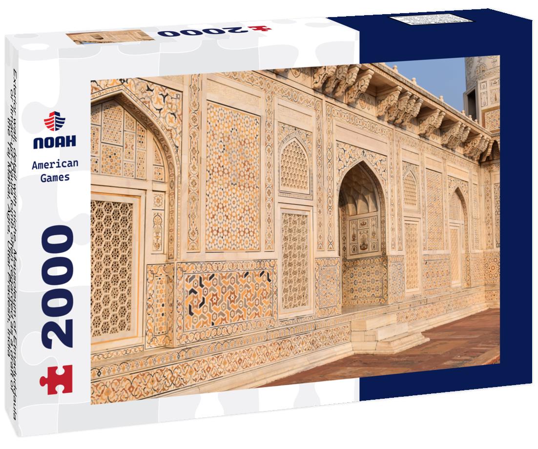 Noah Jigsaw Puzzle Exterior wall, detail with niche, Mausoleum of Etmaduddaula or Itmad-ud-Daula tomb often regarded as a draft of the Taj Mahal, Agra, Uttar Pradesh, India 2000 pieces