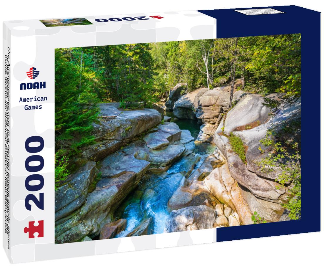 Noah Jigsaw Puzzle The Ammonoosuc river in a canyon among granite stones in the forest, flowing from Mount Washington in the White Mountain National Forest in New Hampshire 2000 pieces