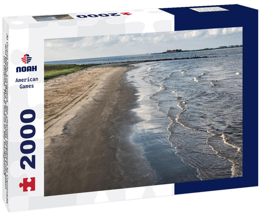 Noah Jigsaw Puzzle At Grand Isle, Louisiana, the channel entrance to Caminada and Barataria Bays with the ruins of Fort Livingston on Grande Terre Island in the background 2000 pieces