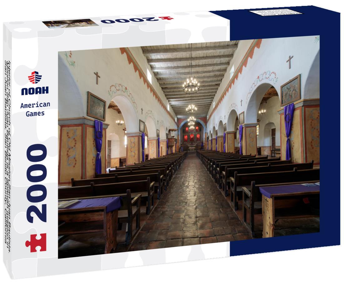 Noah Jigsaw Puzzle Interior of Church of Old Mission San Juan Bautista. Mission San Juan Bautista is a Spanish mission in San Juan Bautista, San Benito County, California 2000 pieces