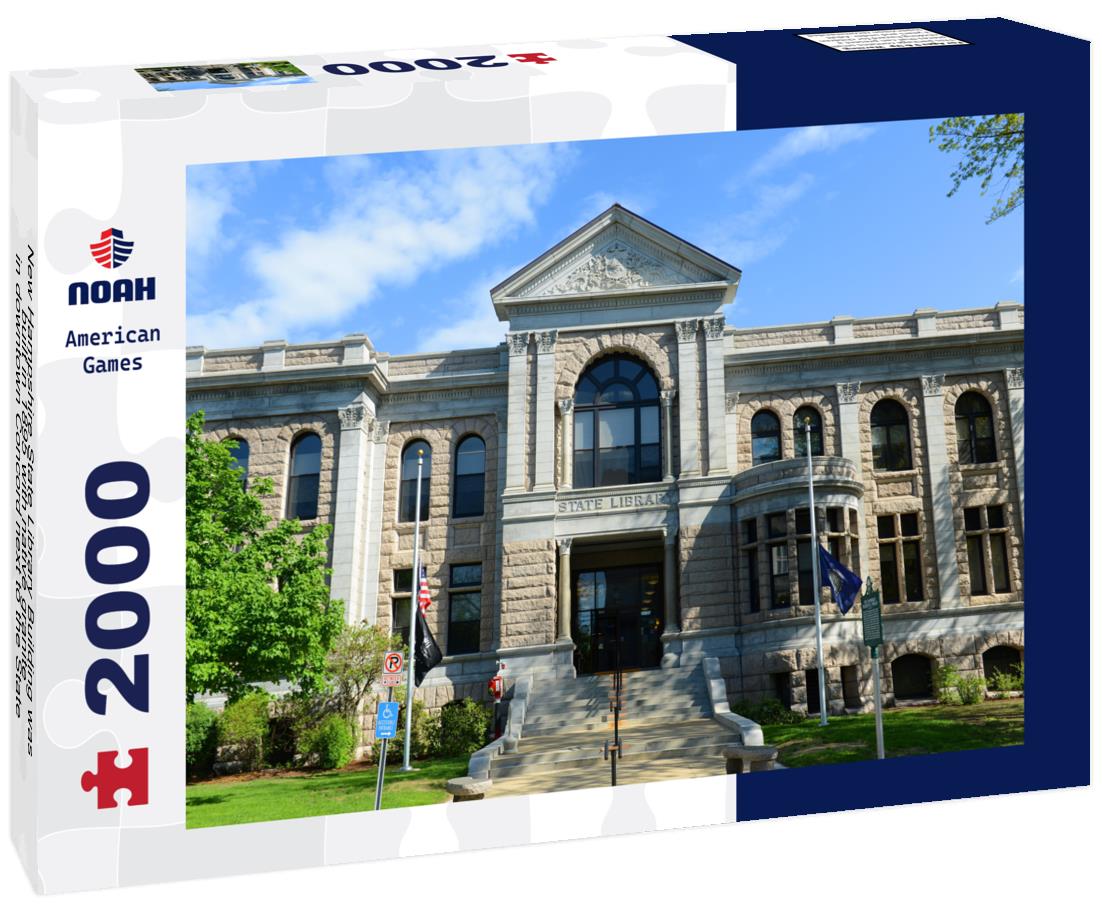 Noah Jigsaw Puzzle New Hampshire State Library Building was built in 1895 with native granite, in downtown Concord next to the State Capitol, State of New Hampshire, USA 2000 pieces