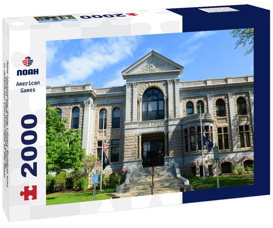 Noah Jigsaw Puzzle New Hampshire State Library Building was built in 1895 with native granite, in downtown Concord next to the State Capitol, State of New Hampshire, USA 2000 pieces