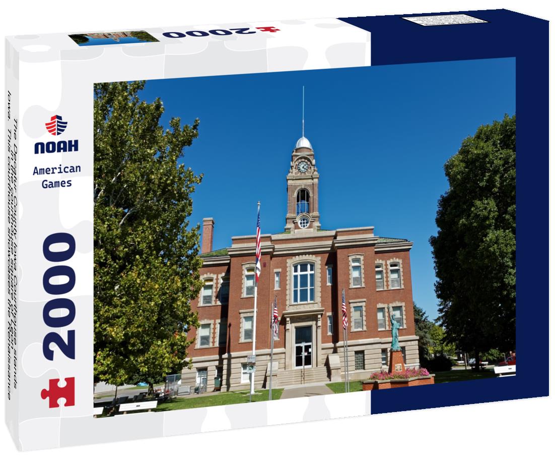 Noah Jigsaw Puzzle The Decatur County Iowa Courthouse stands in the courthouse square of Leon, Iowa. This courthouse showcases the Renaissance Revival architecture style 2000 pieces