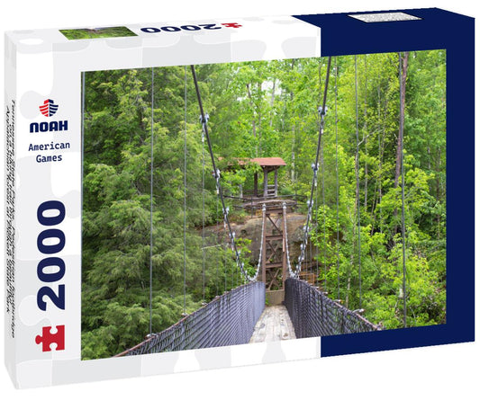 Noah Jigsaw Puzzle Tennessee State Parks. Pedestrian footbridge on a hiking trail through a beautiful Appalachian forest at Pickett State Park in Jamestown, Tennessee 2000 pieces