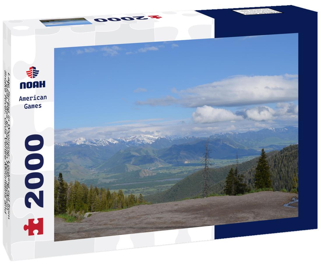 Noah Jigsaw Puzzle Late Spring in Wyoming: Looking out from Teton Pass to Jackson Hole, Jackson, Snake River, Gros Ventre Mountains and the Wind River Mountain Range 2000 pieces