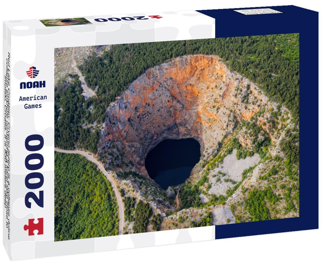 Noah Jigsaw Puzzle Red Lake Croatian: Crveno jezero is a collapse doline collapse sinkhole containing a karst lake close to Imotski, Croatia. It is 530 meters deep 2000 pieces