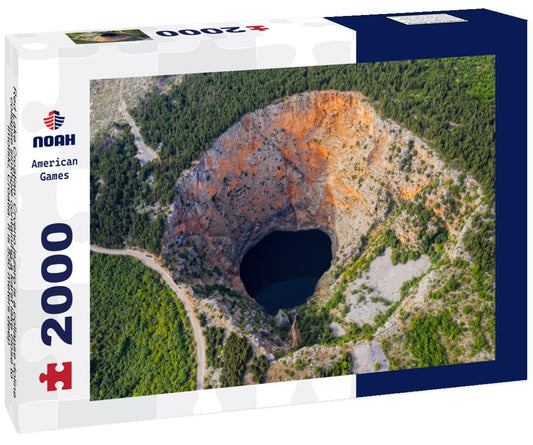 Noah Jigsaw Puzzle Red Lake Croatian: Crveno jezero is a collapse doline collapse sinkhole containing a karst lake close to Imotski, Croatia. It is 530 meters deep 2000 pieces
