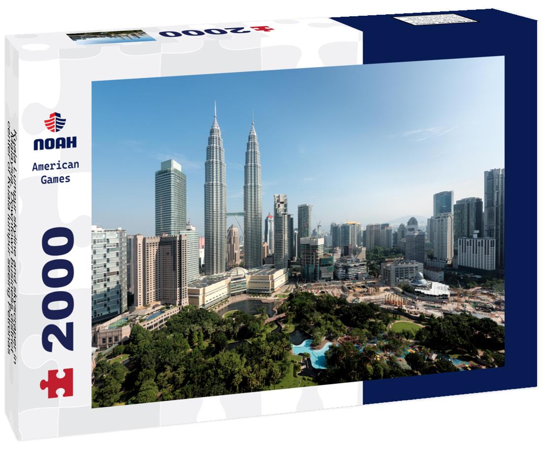 Noah Jigsaw Puzzle Kuala Lumpur skyline and skyscraper in Malaysia. Downtown business district center of Kuala lumpur seeing Petronas twin tower in Malaysia. Asia 2000 pieces