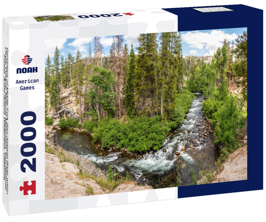 Noah Jigsaw Puzzle Panorama of Middle Fork San Joaquin River within Devils Postpile National Monument, Inyo National Forest, Ansel Adams Wilderness, California 2000 pieces
