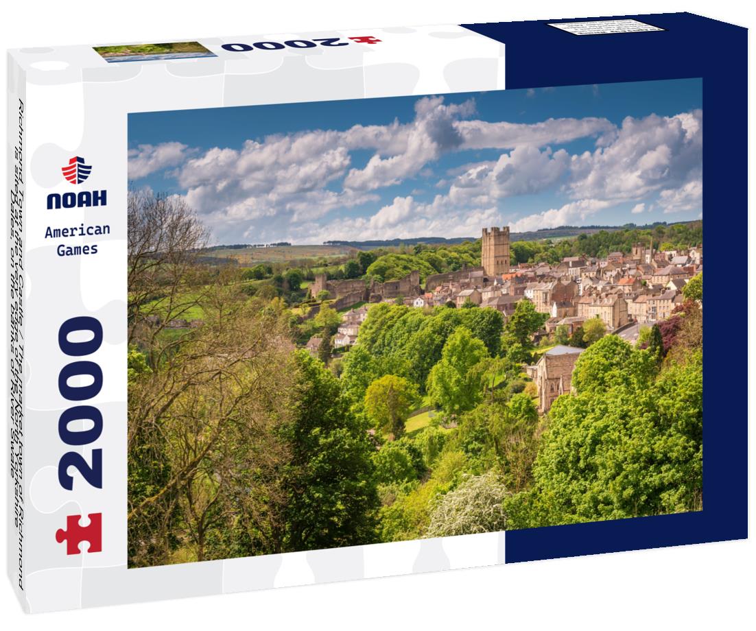 Noah Jigsaw Puzzle Richmond Town and Castle / The market town of Richmond is sited at the very edge of the North Yorkshire Dales, on the banks of River Swale 2000 pieces