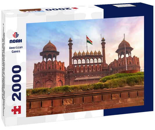 Noah Jigsaw Puzzle Historic Red Fort Delhi at sunrise. Red Fort is a medieval Indian architecture masterpiece designated as the UNESCO World Heritage site 2000 pieces