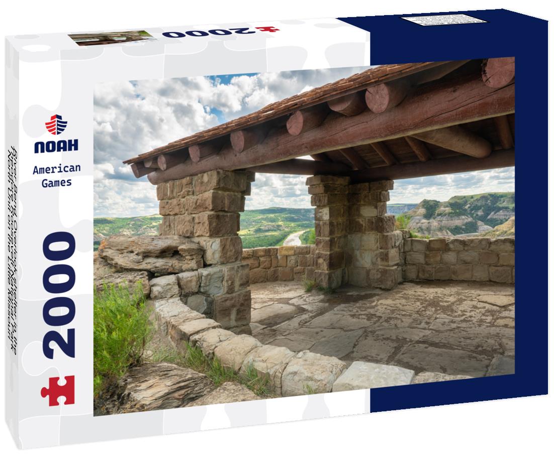 Noah Jigsaw Puzzle River Bend Overlook shelter in the Theodore Roosevelt National Park - North Unit on the Little Missouri River - North Dakota Badlands 2000 pieces