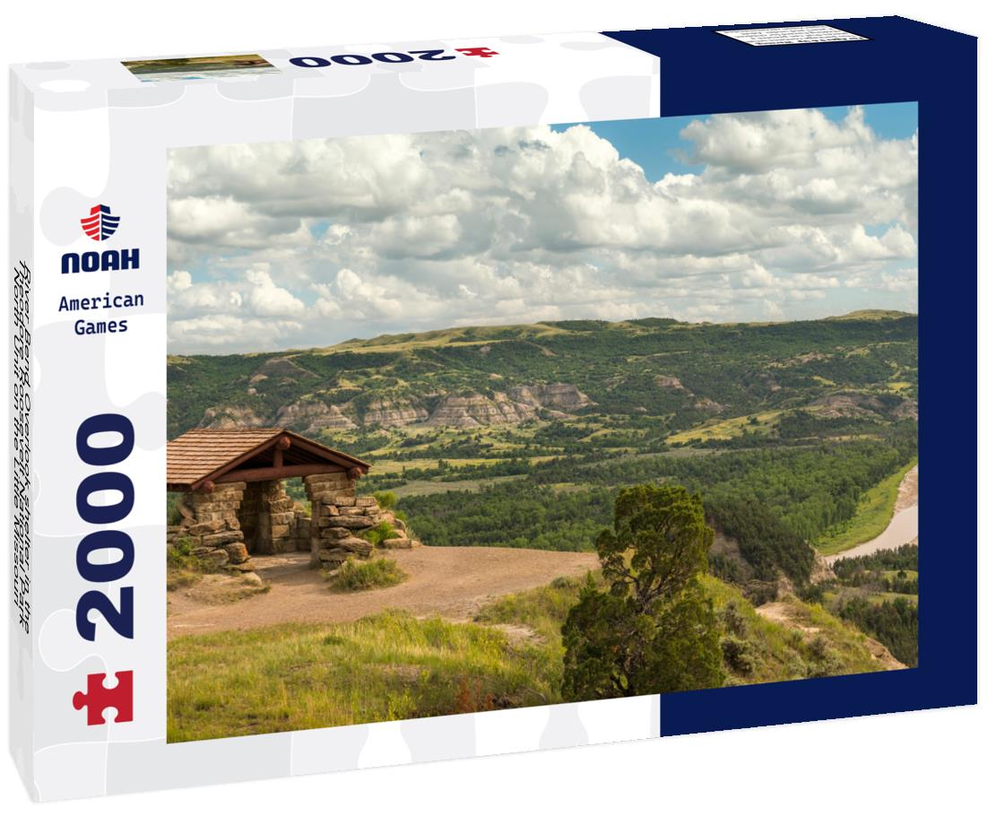 Noah Jigsaw Puzzle River Bend Overlook shelter in the Theodore Roosevelt National Park - North Unit on the Little Missouri River - North Dakota Badlands 2000 pieces