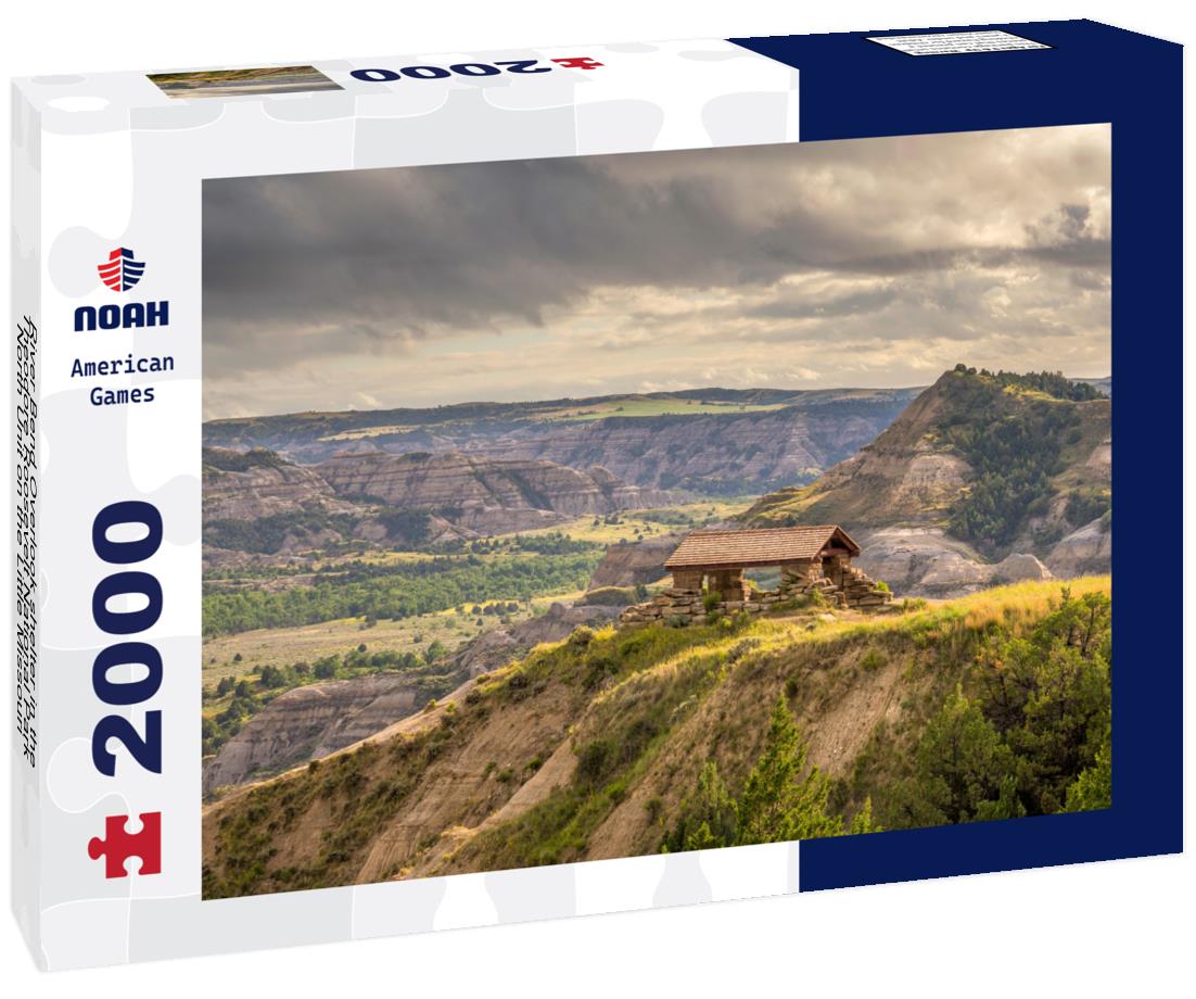 Noah Jigsaw Puzzle River Bend Overlook shelter in the Theodore Roosevelt National Park - North Unit on the Little Missouri River - North Dakota Badlands 2000 pieces