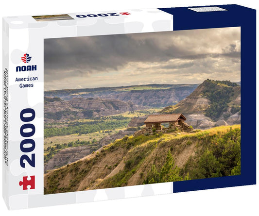 Noah Jigsaw Puzzle River Bend Overlook shelter in the Theodore Roosevelt National Park - North Unit on the Little Missouri River - North Dakota Badlands 2000 pieces