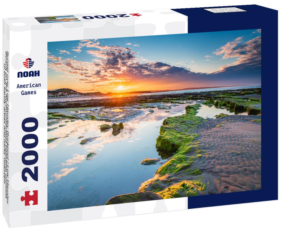 Noah Jigsaw Puzzle Sunset over Low Hauxley Rockpool / Low Hauxley Beach on the Northumberland coastline consists of both sandy areas and rocky outcrops 2000 pieces