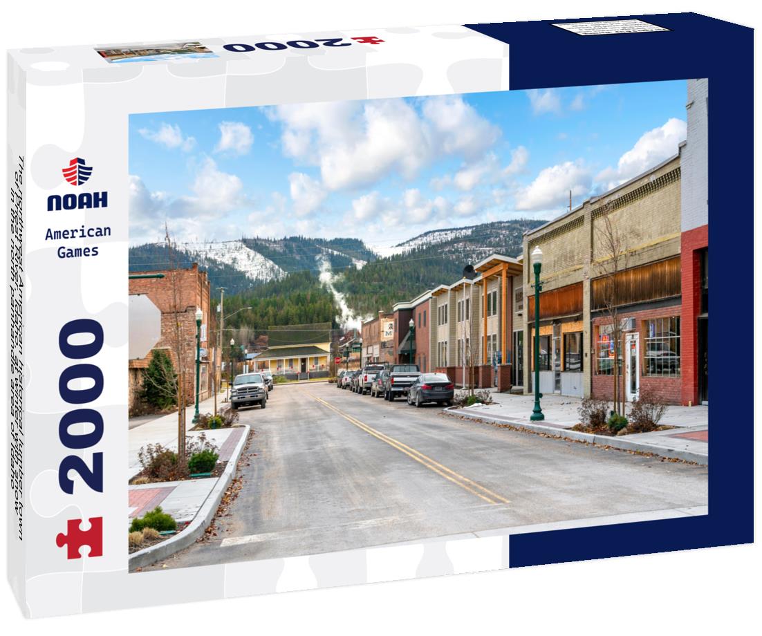 Noah Jigsaw Puzzle The northwest American historical lumber town of Priest River, Idaho, at winter with snow, in the north panhandle area of Idaho, USA 2000 pieces