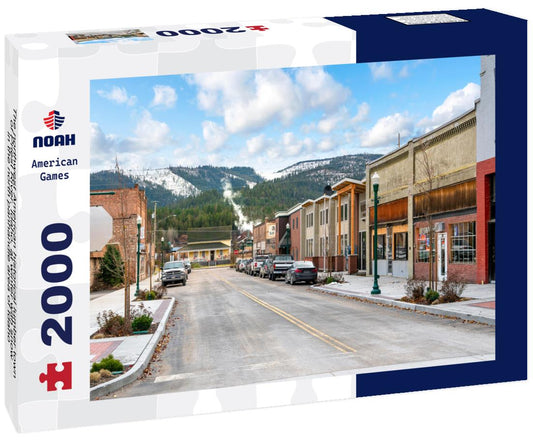 Noah Jigsaw Puzzle The northwest American historical lumber town of Priest River, Idaho, at winter with snow, in the north panhandle area of Idaho, USA 2000 pieces