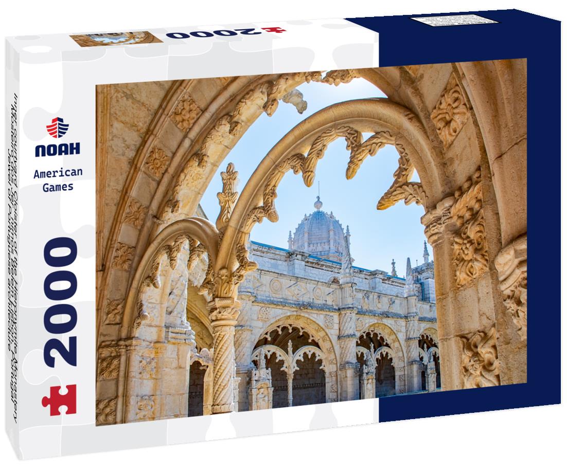 Noah Jigsaw Puzzle Inner courtyard Cloister of the Hieronymite Monastery Mosteiro dos Jerónimos Belem Lisbon, Portugal Jewel of Portuguese architecture 2000 pieces