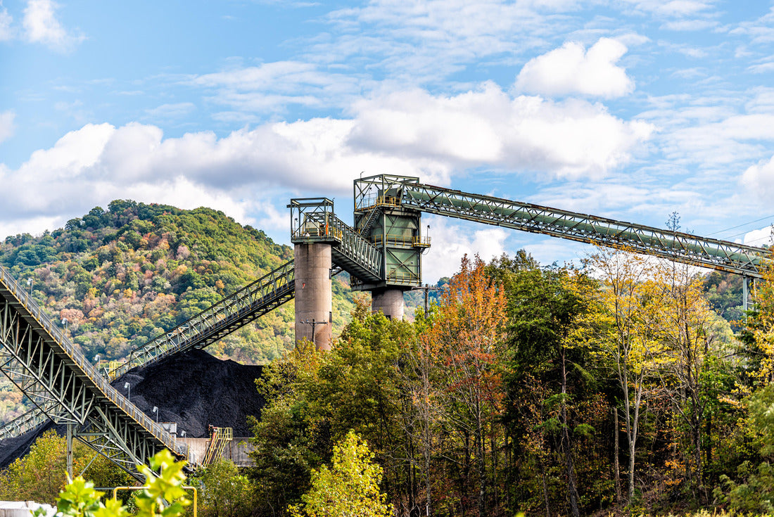 Charleston, West Virginia, USA city with industrial factory coal conveyor belt power plant exterior architecture with elevator lift 2000pc Puzzle