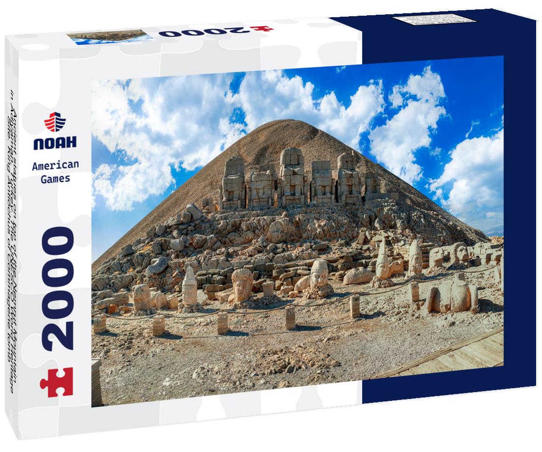 Noah Jigsaw Puzzle Ancient statues on top of the Nemrut Mountain in Adiyaman, Turkey. The UNESCO World Heritage Site. King Antiochus of Commagene tomb 2000 pieces