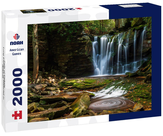 Noah Jigsaw Puzzle Falls of Elakala - Long Exposure of Waterfall in Autumn - Blackwater Falls State Park - Appalachian Mountain Region - West Virginia 2000 pieces