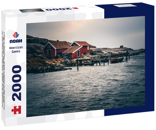 Noah Jigsaw Puzzle Lake in Sweden, great scenery in the morning at sunrise, Swedish culture and forests, by the lake and the sea. water long exposure 2000 pieces