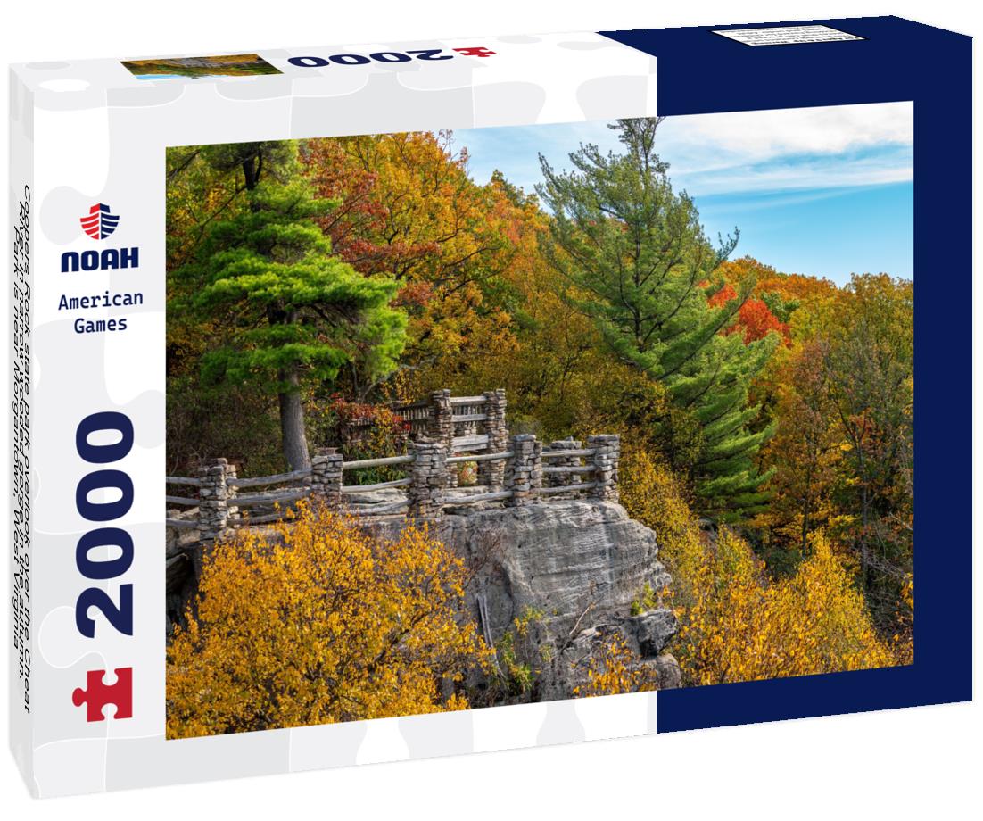 Noah Jigsaw Puzzle Coopers Rock state park overlook over the Cheat River in narrow wooded gorge in the autumn. Park is near Morgantown, West Virginia 2000 pieces