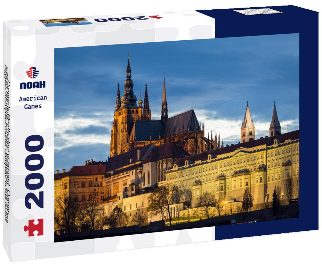Noah Jigsaw Puzzle Prague's Castle during sunset, Prague, Czech republic, Europe. Beautiful, one of the biggest occupied castle complex in the world 2000 pieces
