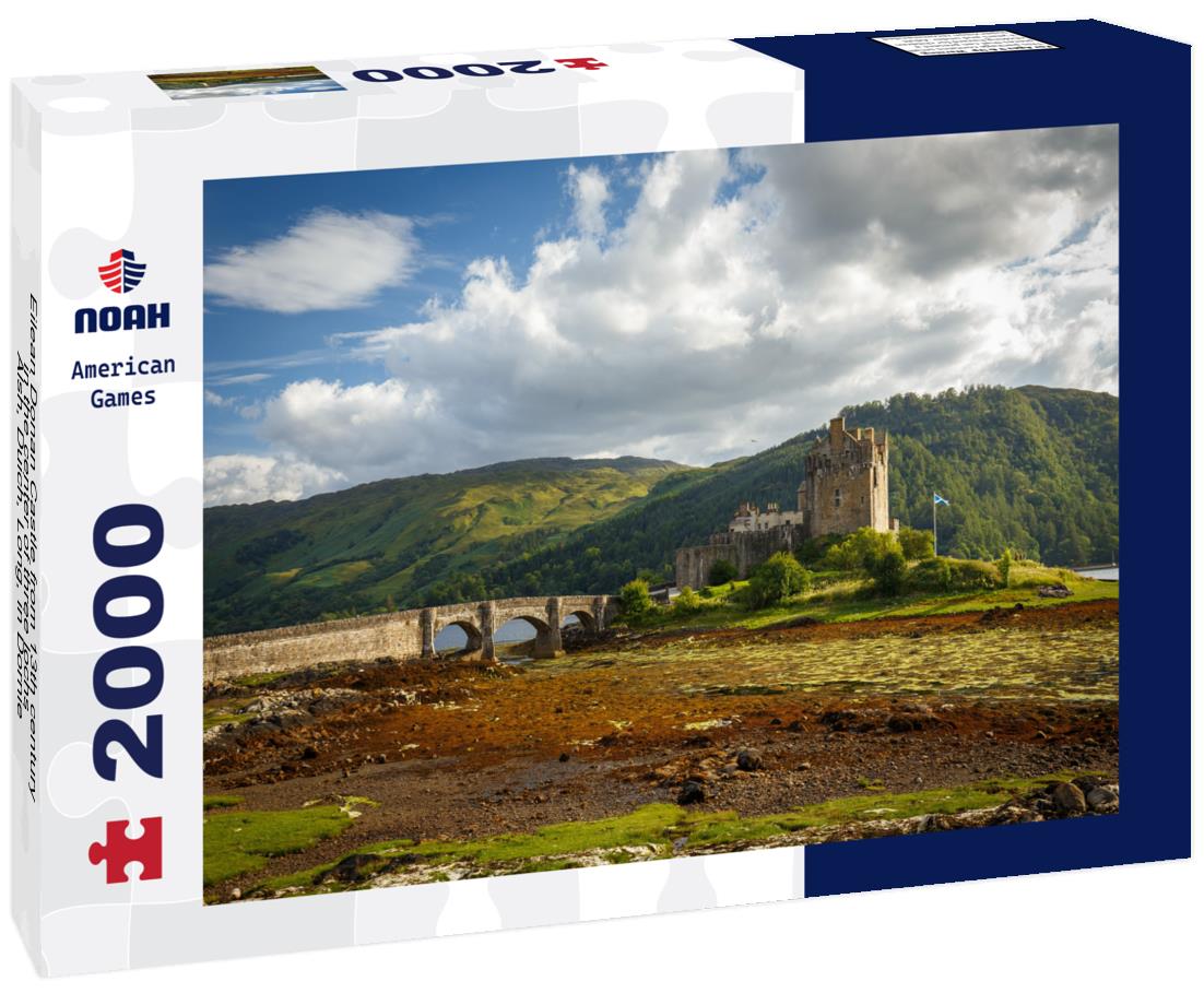 Noah Jigsaw Puzzle Eilean Donan Castle from 13th century in the center of three lochs - Alsh, Duich, Long, in Dornie, Kyle of Lochalsh, Scotland, UK 2000 pieces