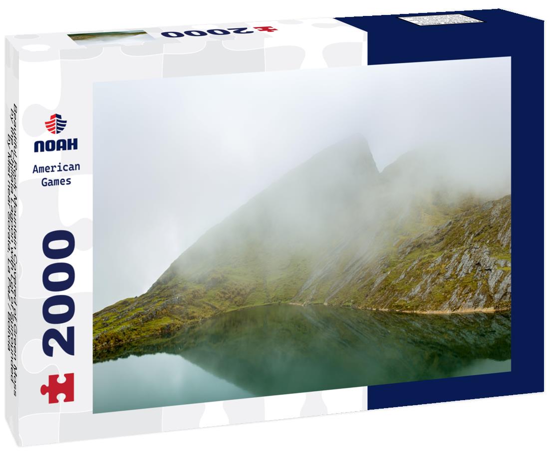 Noah Jigsaw Puzzle Beautiful Rock Mountain Covered of Green Moss by the Chillata Lagoon with Lot of Surrounded by Mist near Sorata, La Paz / Bolivia 2000 pieces