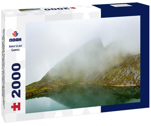 Noah Jigsaw Puzzle Beautiful Rock Mountain Covered of Green Moss by the Chillata Lagoon with Lot of Surrounded by Mist near Sorata, La Paz / Bolivia 2000 pieces