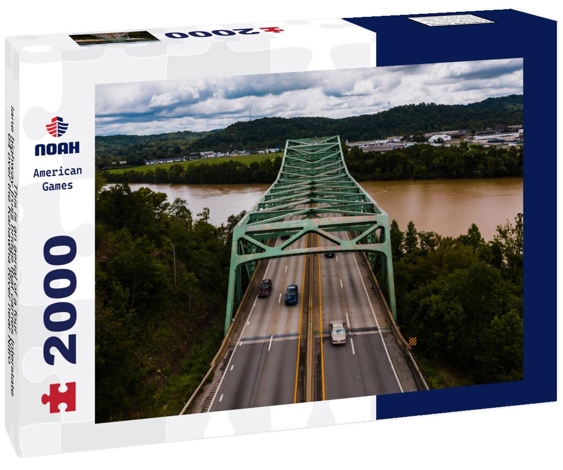Noah Jigsaw Puzzle This is an aerial of a four-lane highway truss bridge that carries Interstate 64 over the Kanawha River near Nitro, West Virginia 2000 pieces