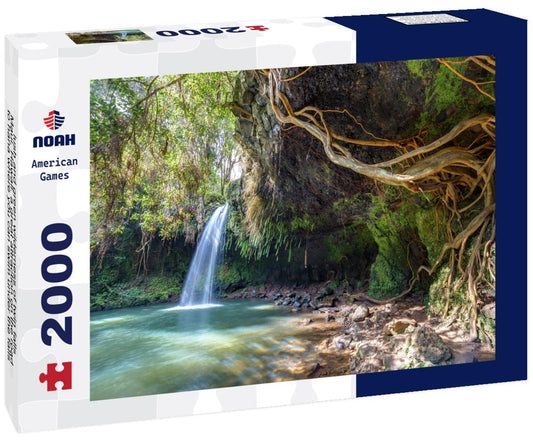 Noah Jigsaw Puzzle lush and green wilderness of twin falls, Maui, Hawaii. a great attraction on the road to hana where you can swim under the falls 2000 pieces