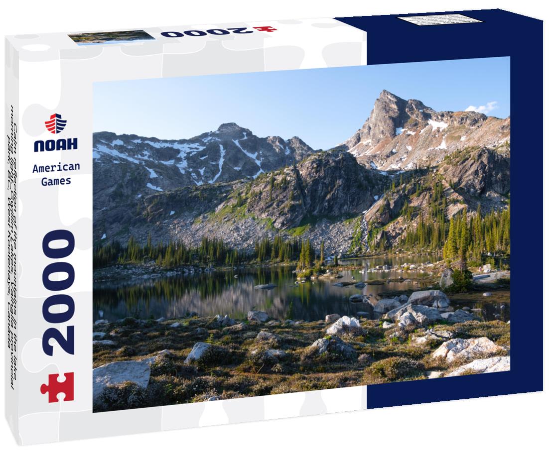 Noah Jigsaw Puzzle Calm reflection of the mountains in the lake, morning light. Gwillim Lakes, Valhalla provincial park, BC, West Kootenays, Canada 2000 pieces