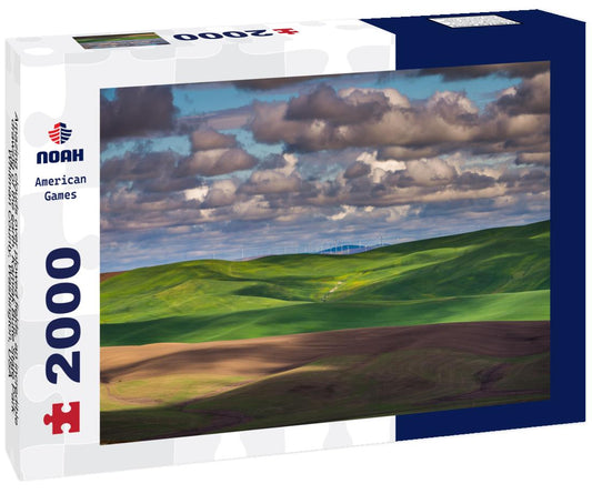 Noah Jigsaw Puzzle Amazing clouds over plowed fields, an incredible drawing of the earth. Kamiak Butte State Park, Whitman County, Washington, USA 2000 pieces