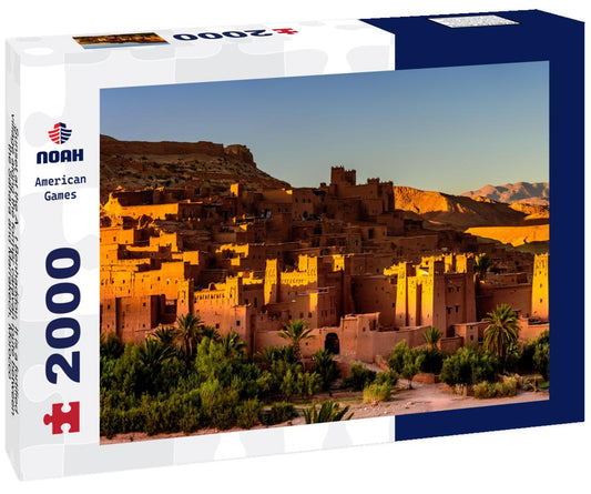 Noah Jigsaw Puzzle Sunset at the Aït Benhaddou. It is a fortified village along the former caravan route between the Sahara and Marrakech, Morocco 2000 pieces